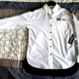 PEEKING KARL & CHOUPETTE WHITE SHIRT XS